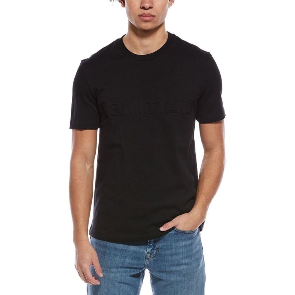Helmut Lang Mens  Embossed T-Shirt, Black